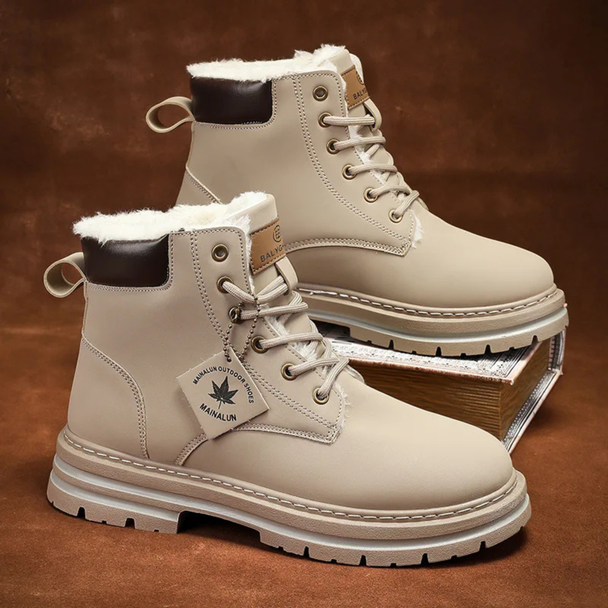 The Silverlake Men’s Cozy Fur Lined Insulated Snow Boots