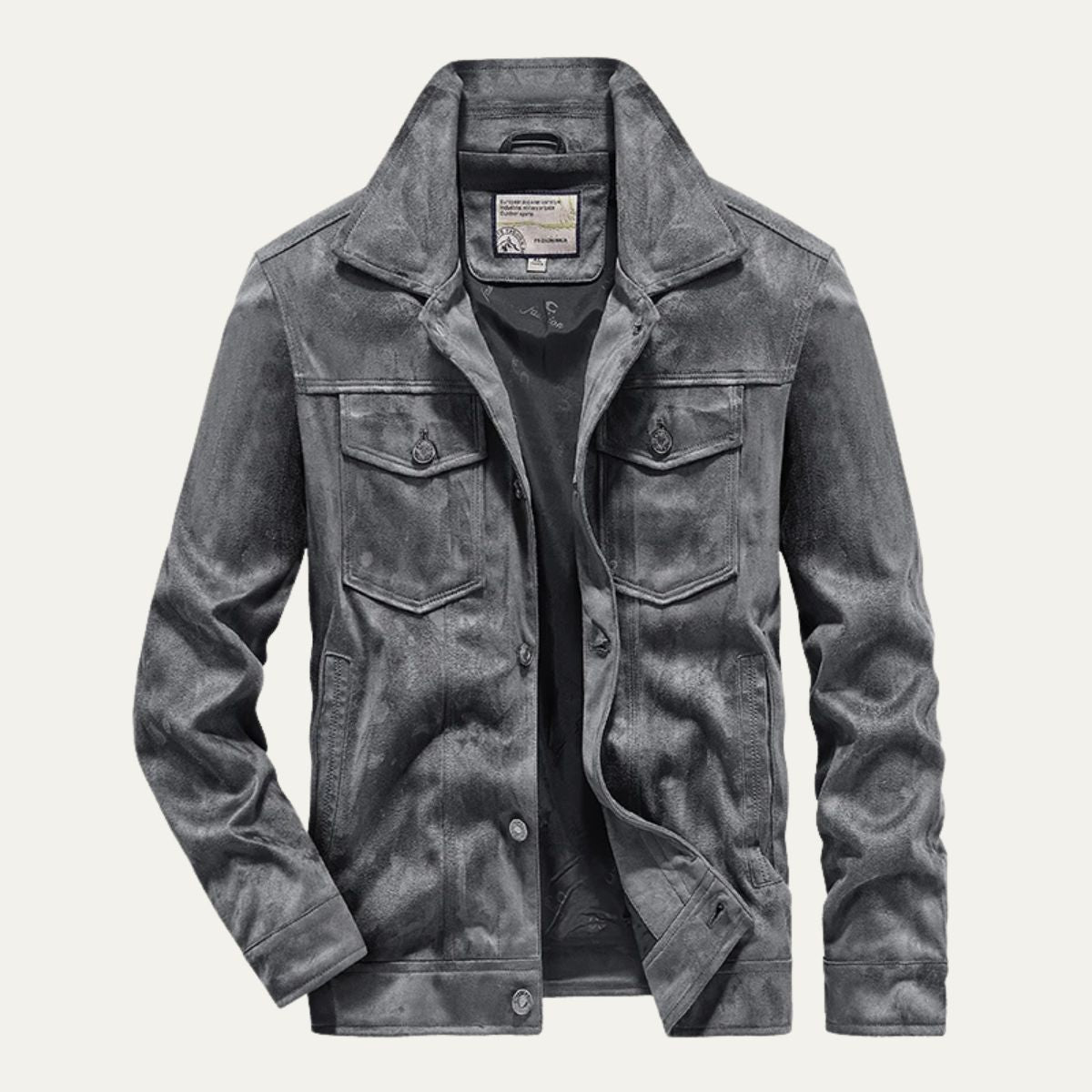 Men's Vintage Suede Cargo Jacket
