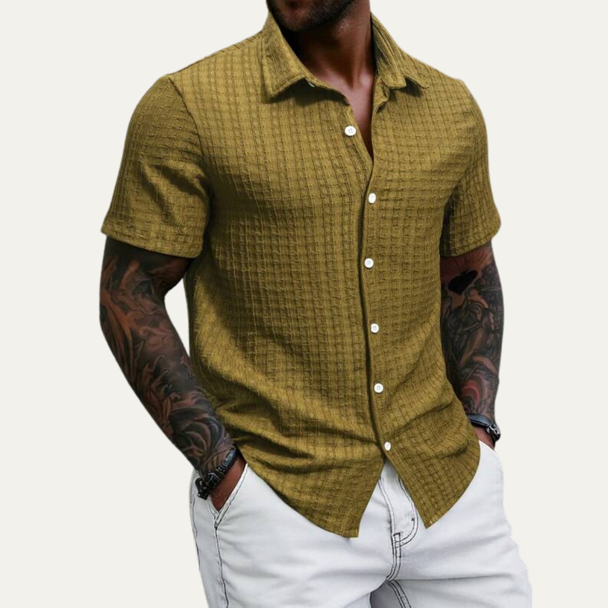 The Ashland Ridge Men’s Summer Textured Button Up Shirt
