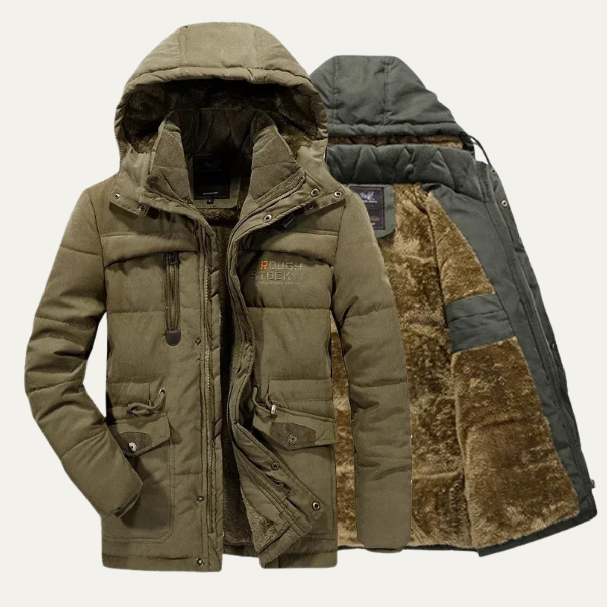 The Monferrato Men’s Warm Winter Parka Hooded Jacket