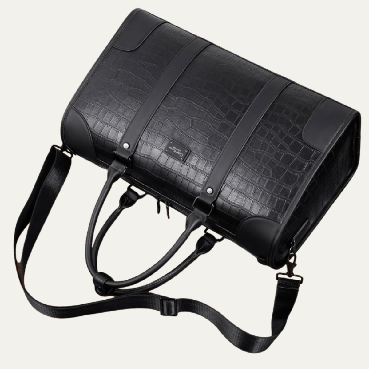 The Greenridge Men’s Luxury Faux Leather Business Duffel Tote Bag