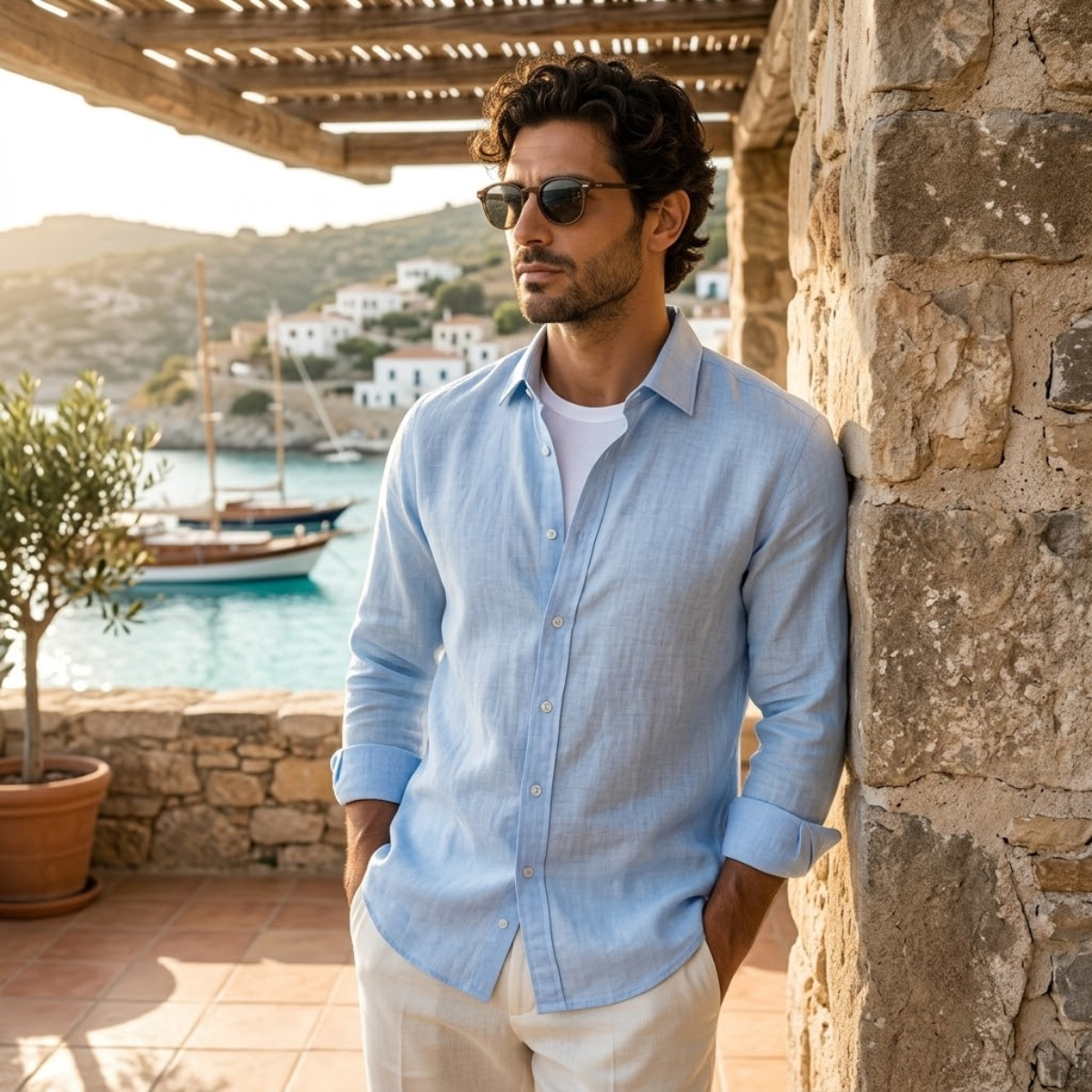 The Willowfield Men’s Summer Linen Cotton Casual Shirt