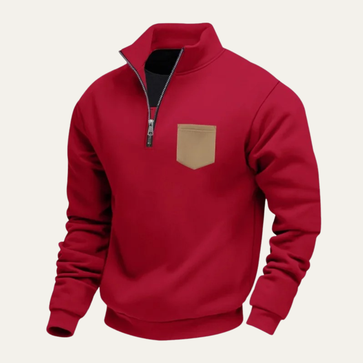 The Pompeii Men’s Casual Half Zip Neck Sweater with Pocket