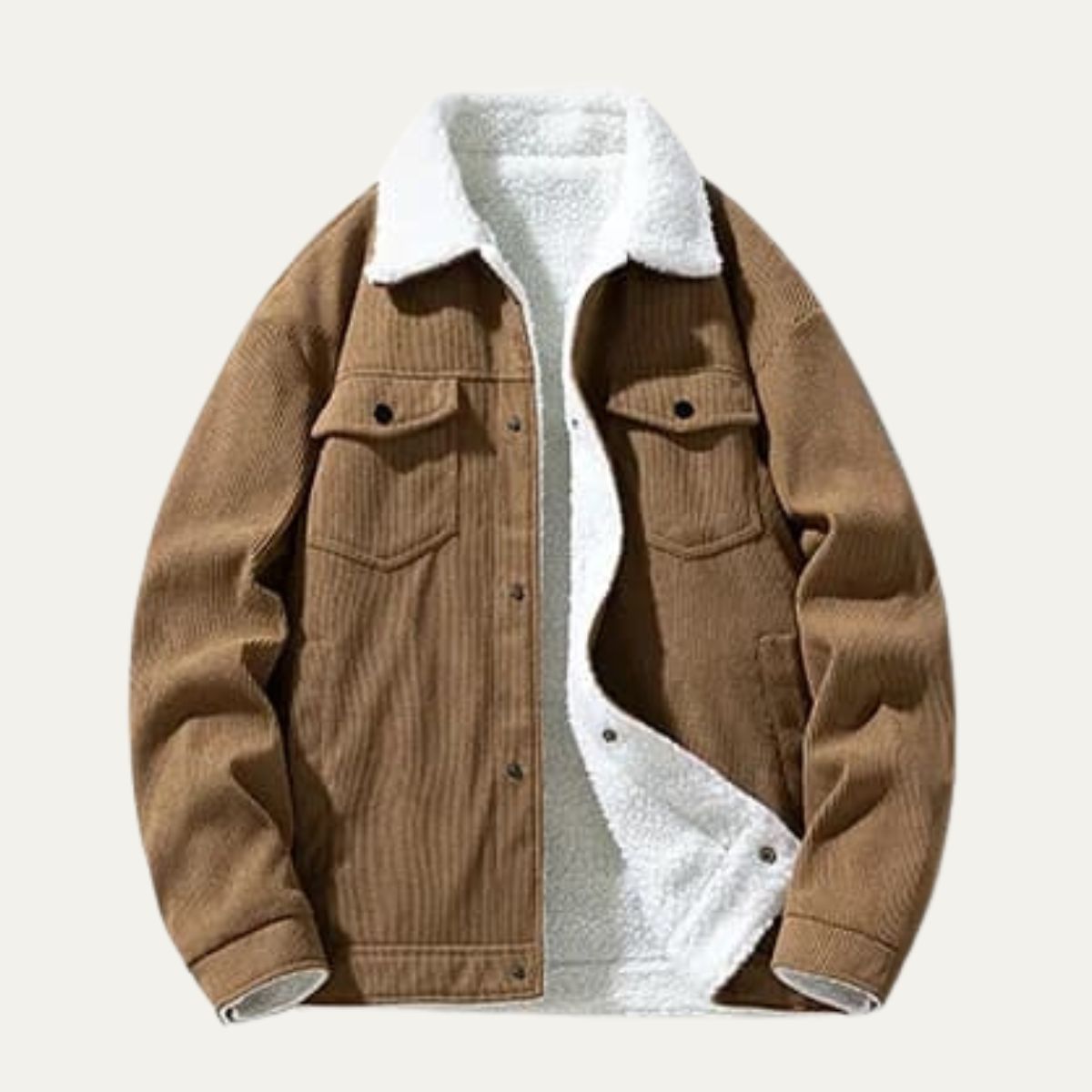 The Moneglia Men’s Corduroy Fleece Lined Sherpa Jacket