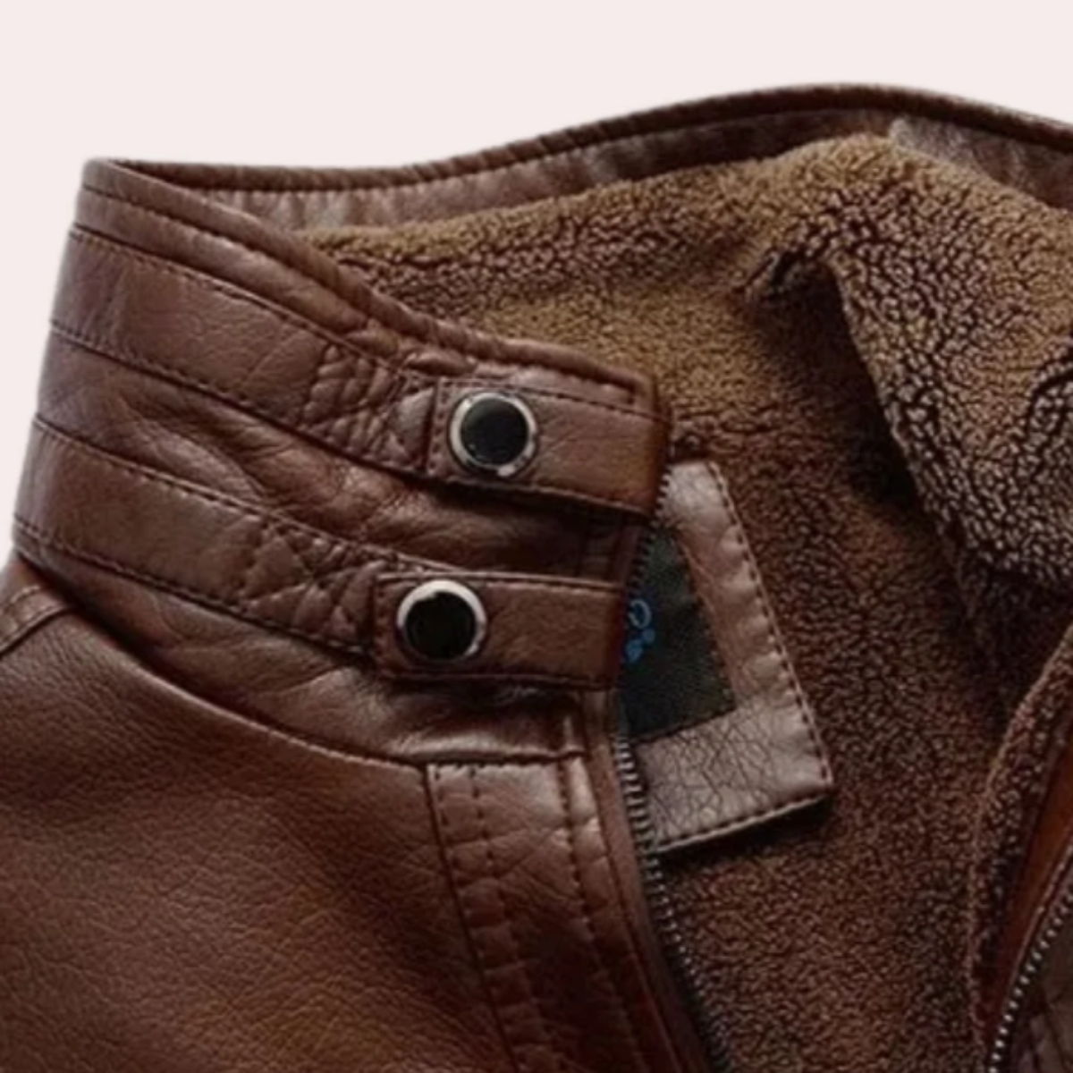 The Arlington Men’s Stylish Leather Winter Coat with Warm Fleece Lining