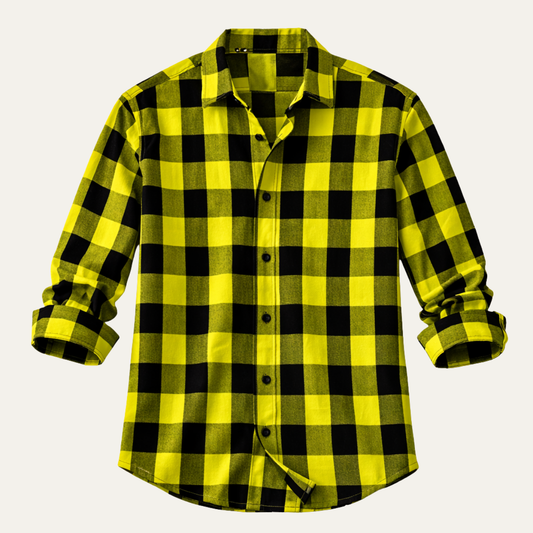 The Como Lago Men’s Casual Plaid Button Up Shirt