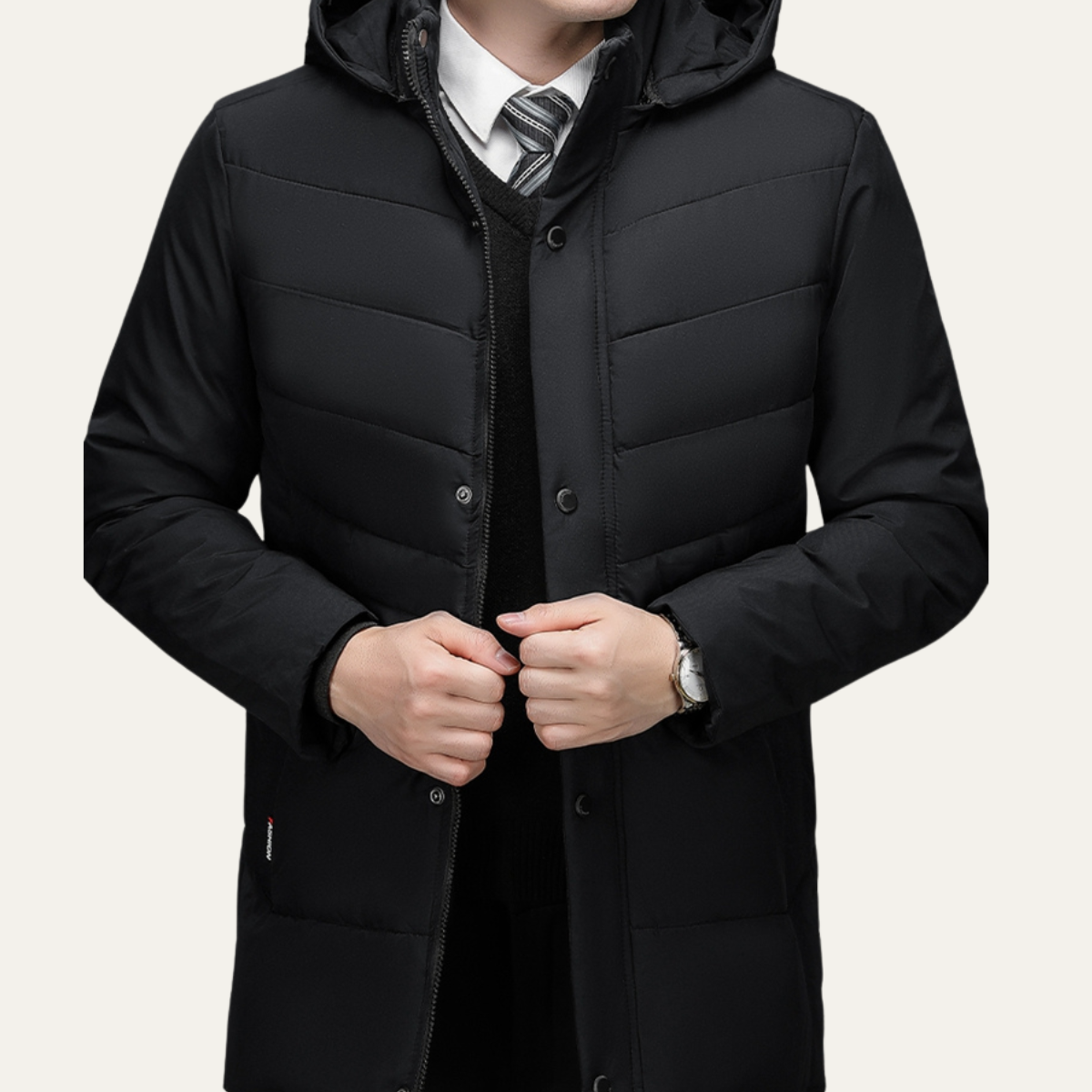 The Davenham Men’s Winter Warm Hooded Puffer Jacket