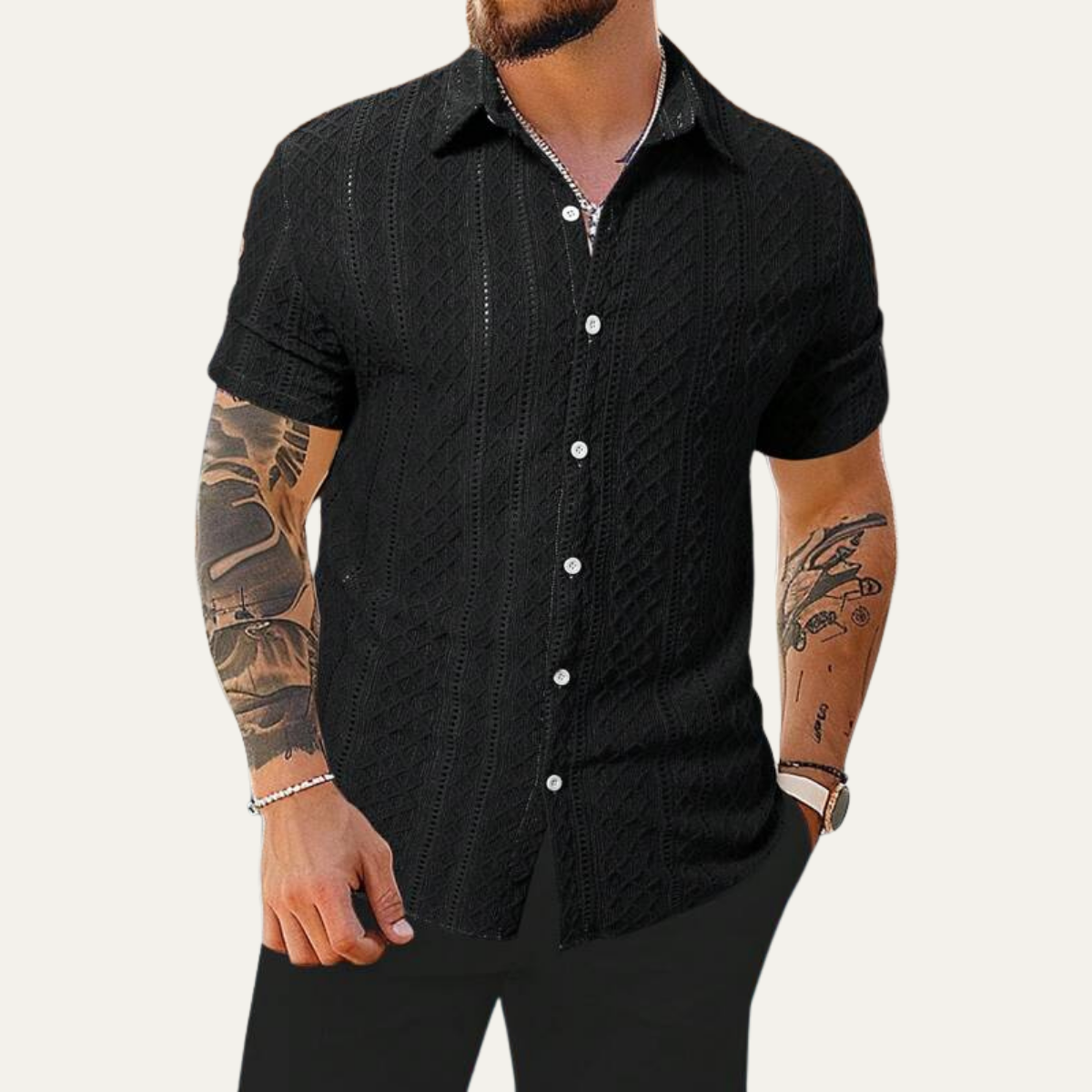 The Ashland Ridge Men’s Summer Textured Button Up Shirt