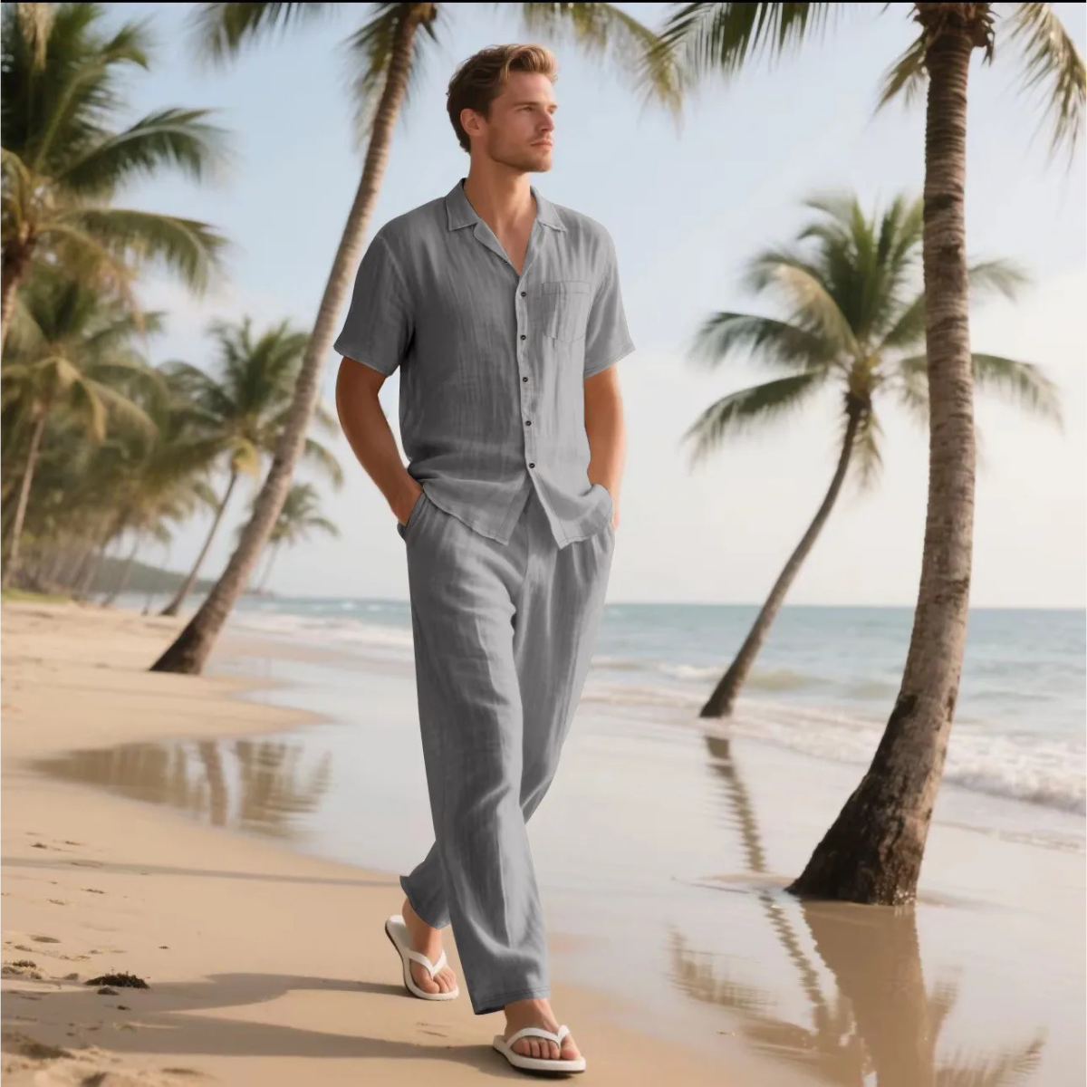 The Silvercrest Men's Lightweight Casual Two Piece – Set Shirt & Pants