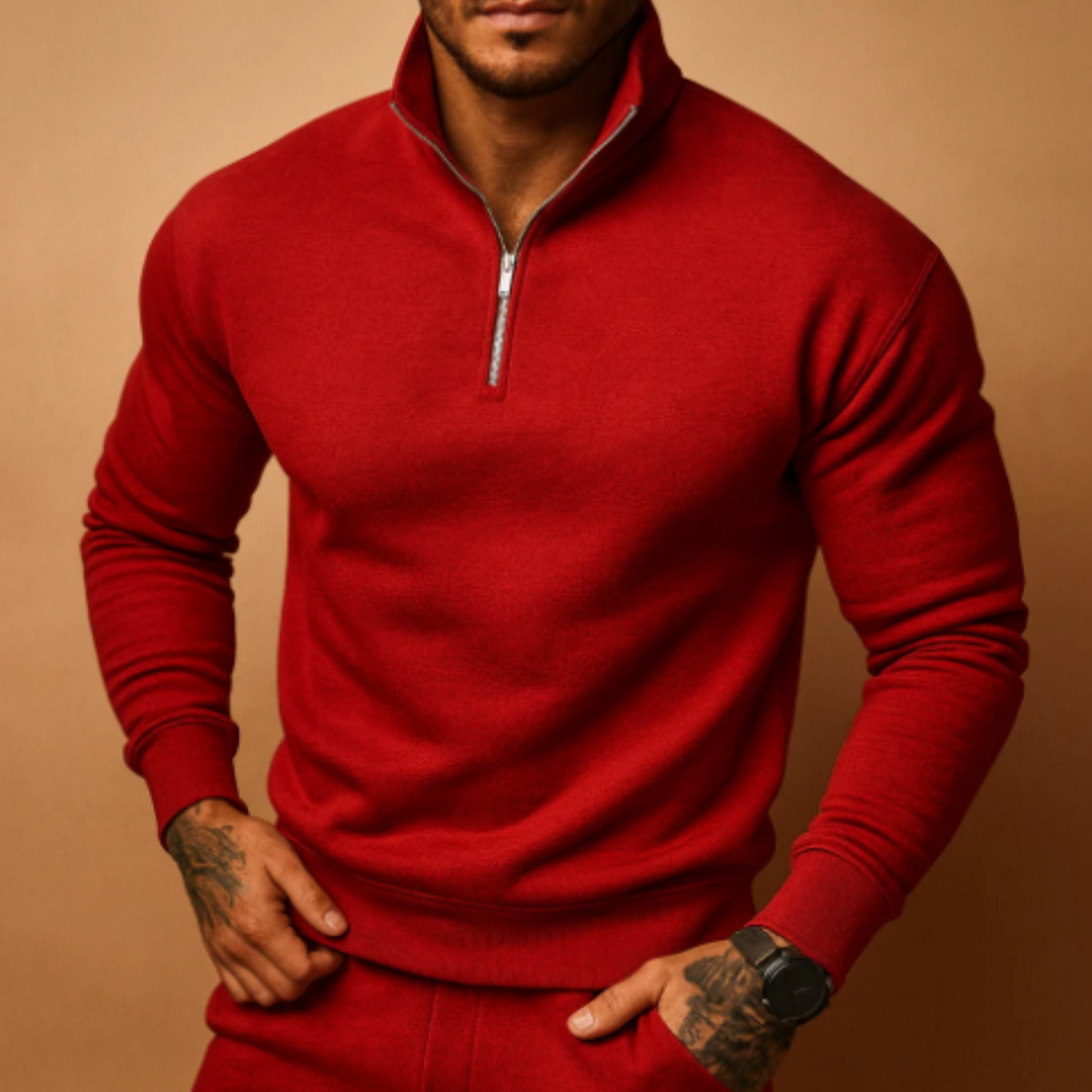 The Lexington Men’s Half Zip Knitted Sweater