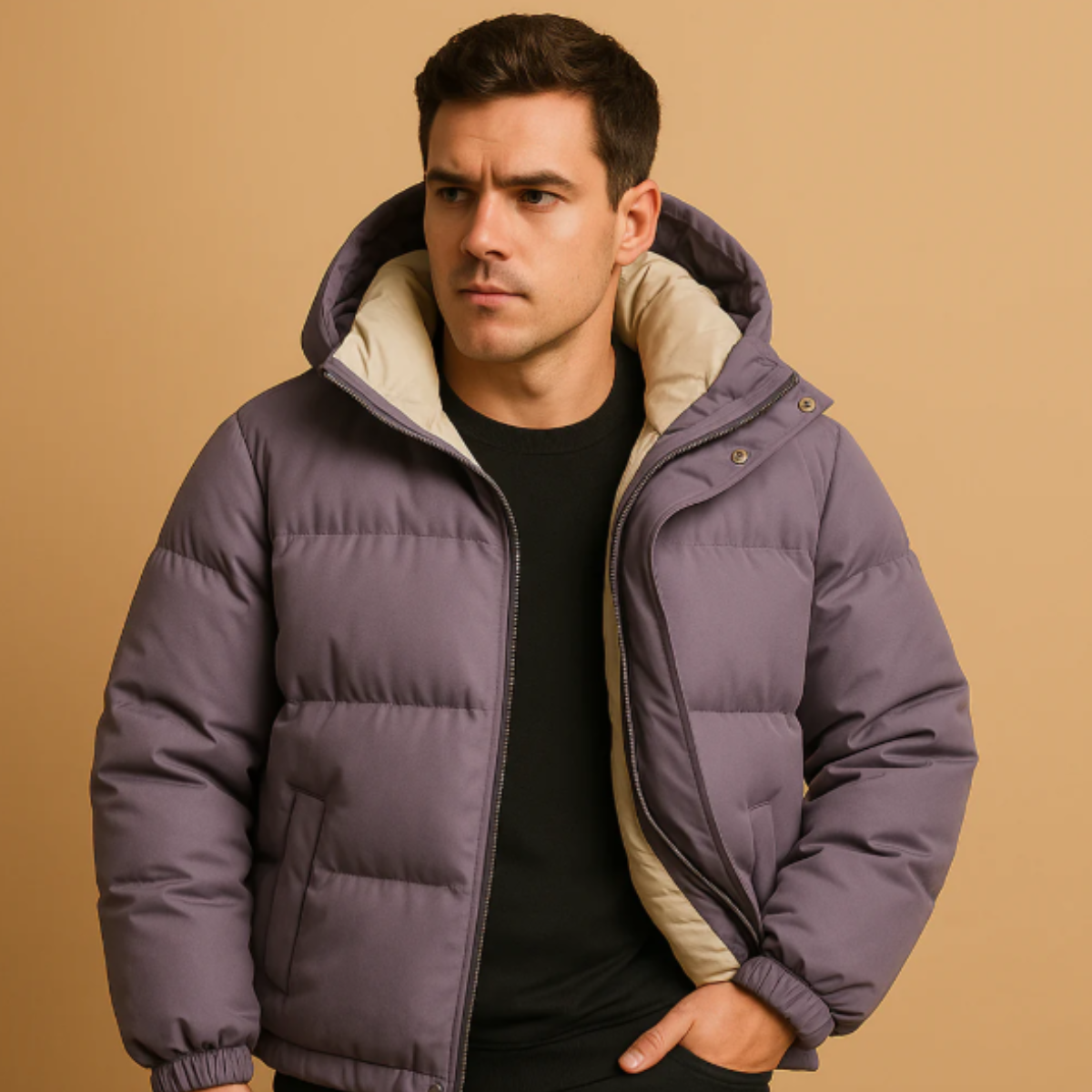 The Kingsbury Men’s Warm Quilted Puffer Hooded Winter Jacket