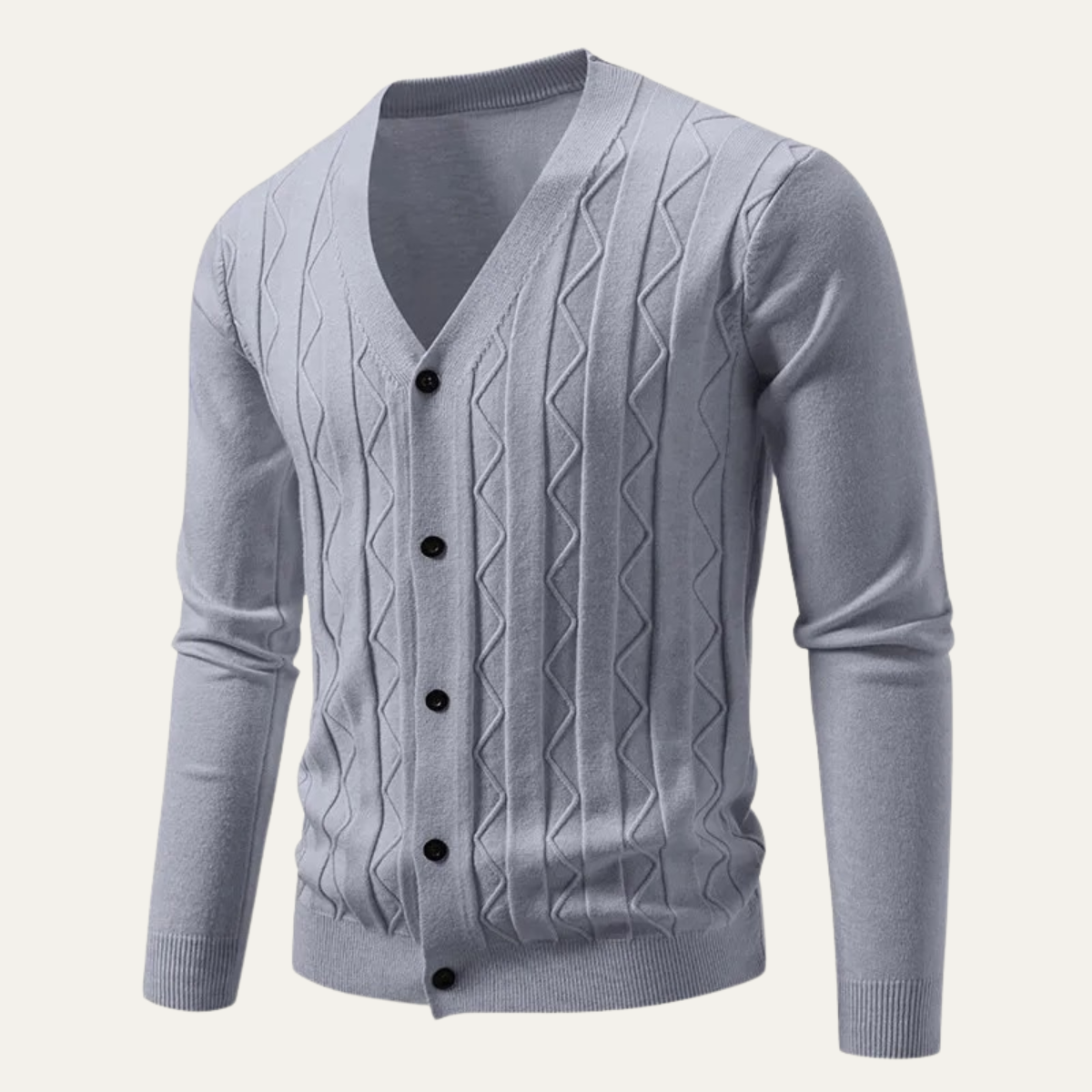 The Siracusa Men's Slim Fit Knit Cardigan