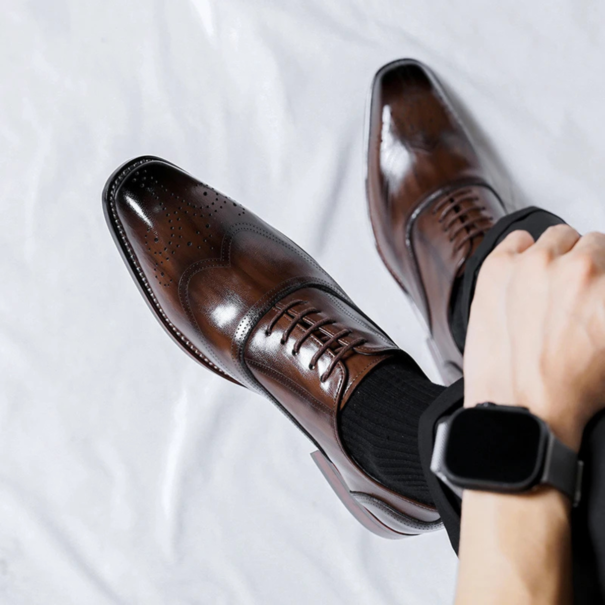 The Cedarbrook Ridge Men’s Classic Pointed Toe Oxford Dress Shoes