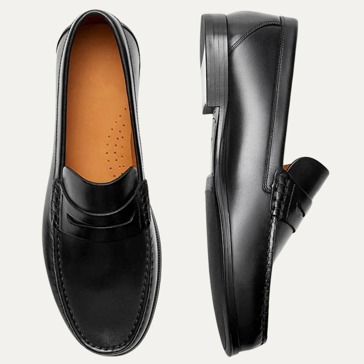 The Whitford Men’s Genuine Faux Leather Slip On Loafers