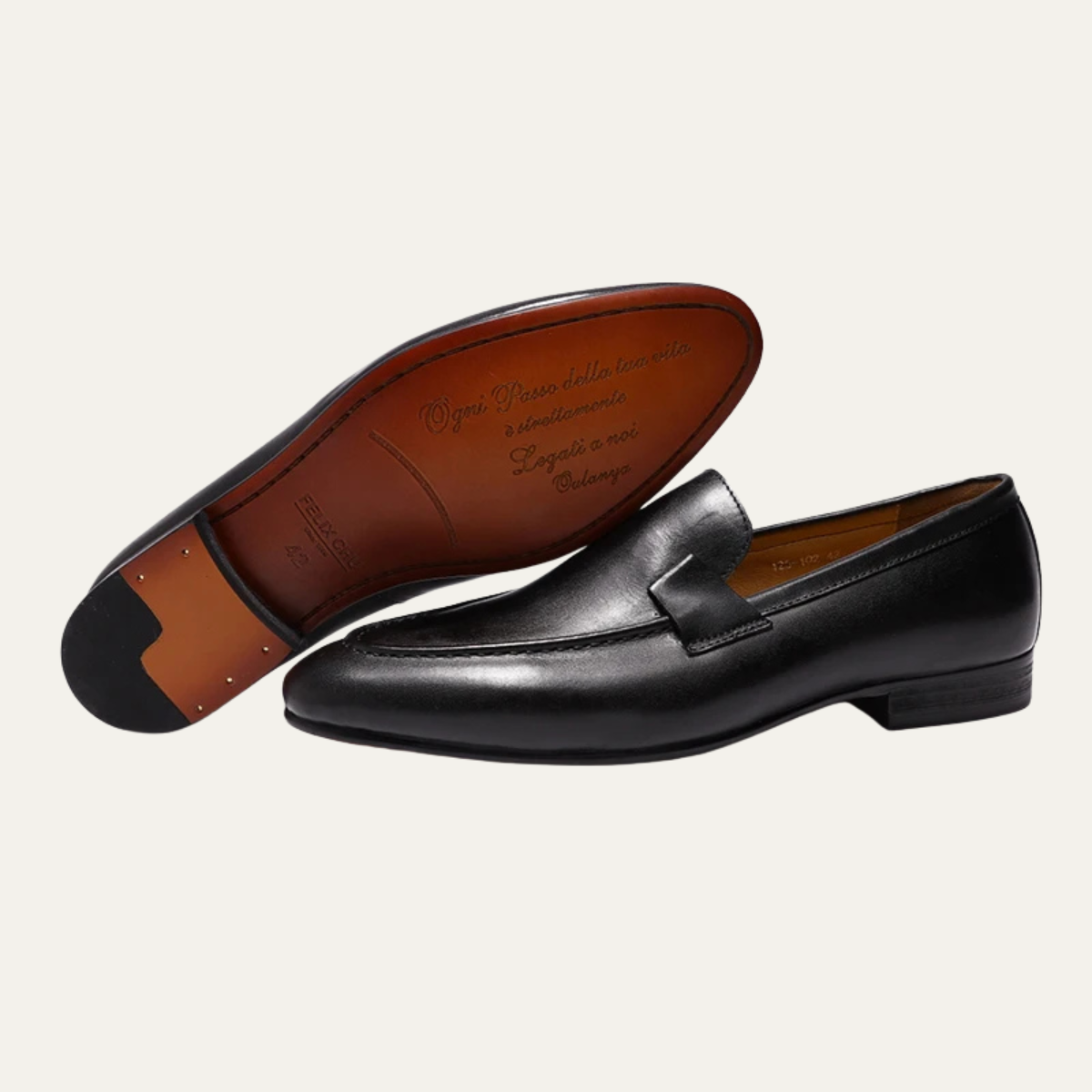 The Redstone Ridge Men's Handmade Business Faux Leather Dress Loafers