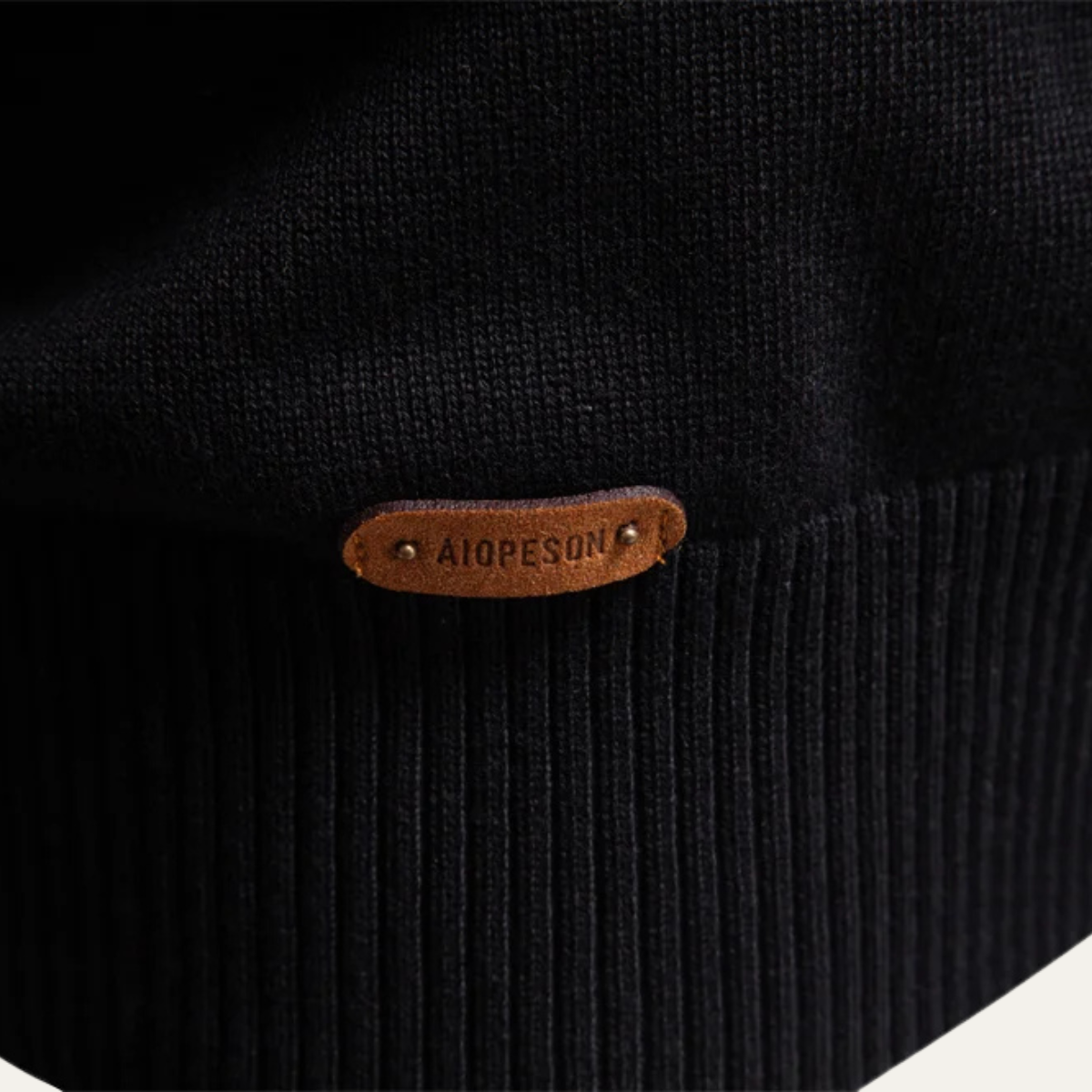 The Selva Men's Sweater Half Zip Knit Wool Blend Sweater