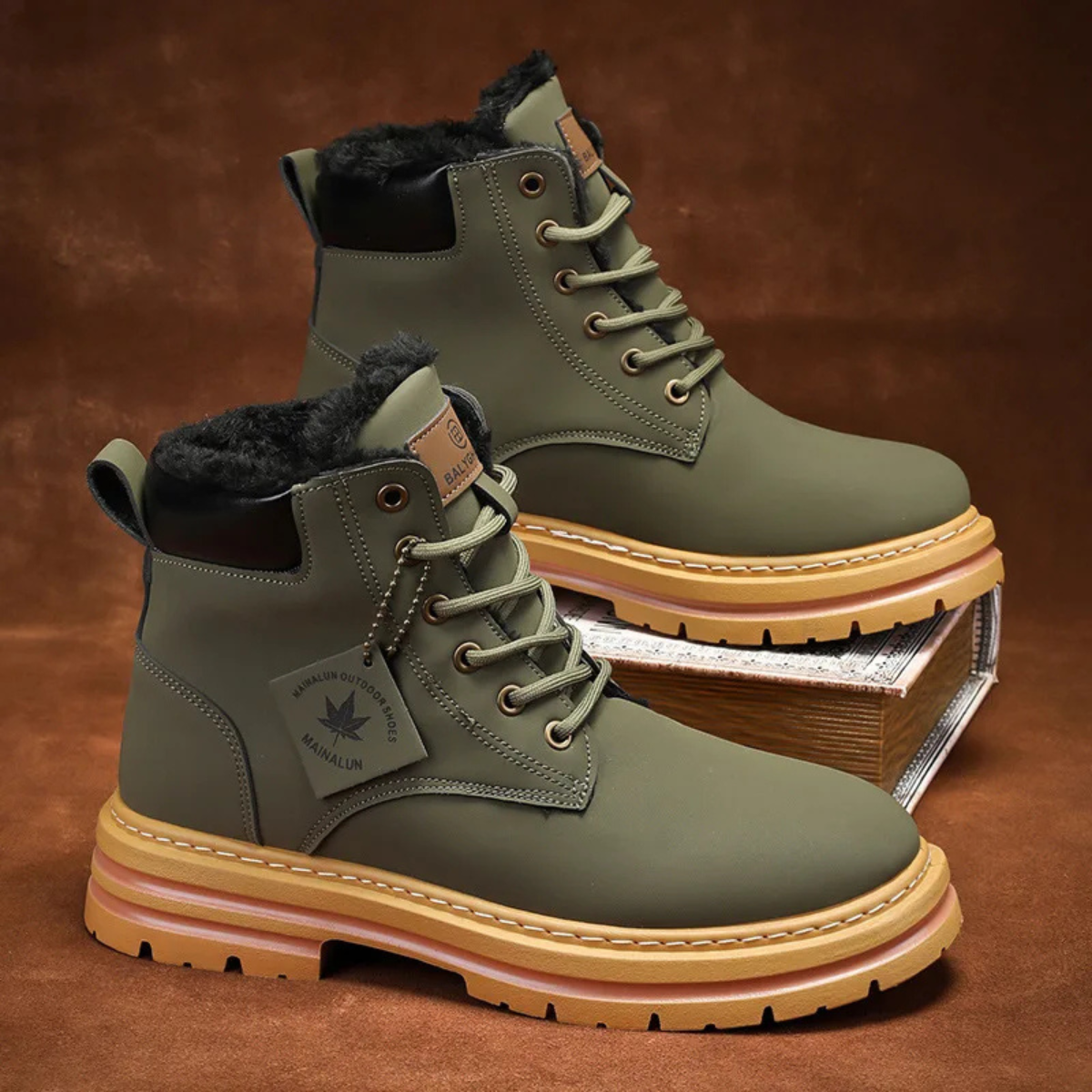The Silverlake Men’s Cozy Fur Lined Insulated Snow Boots
