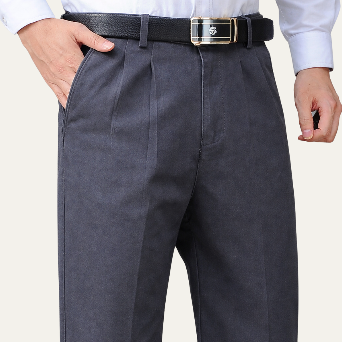 The Silverlawn Men’s 100% Cotton Double Pleated Pants