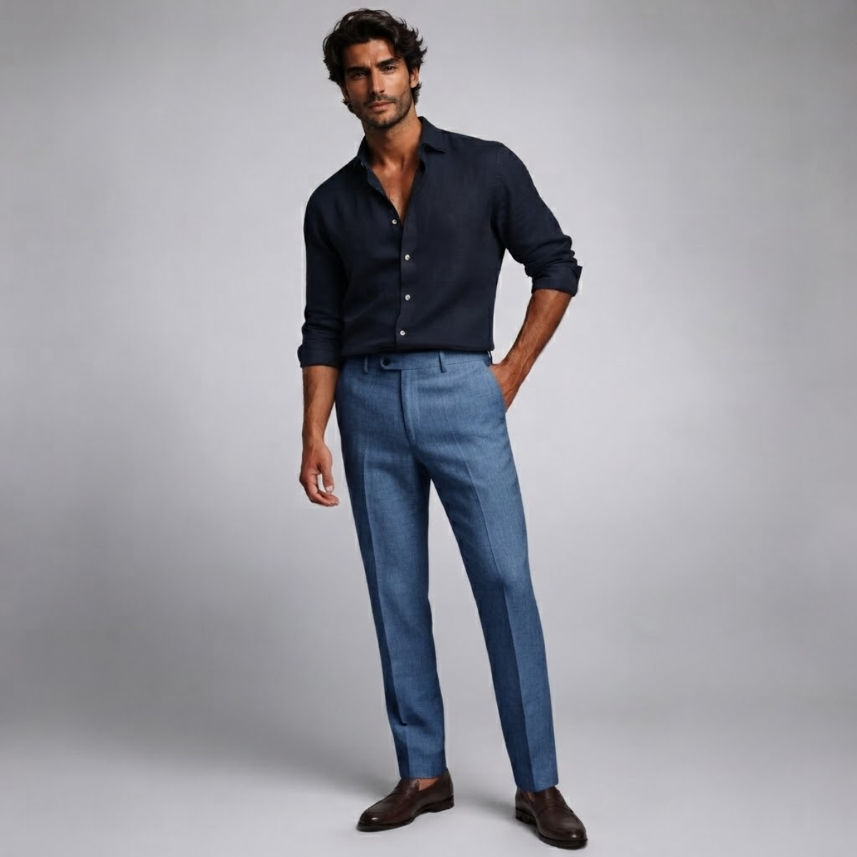 The Silverwood Men’s Casual Linen Dress Pants – Slim Fit