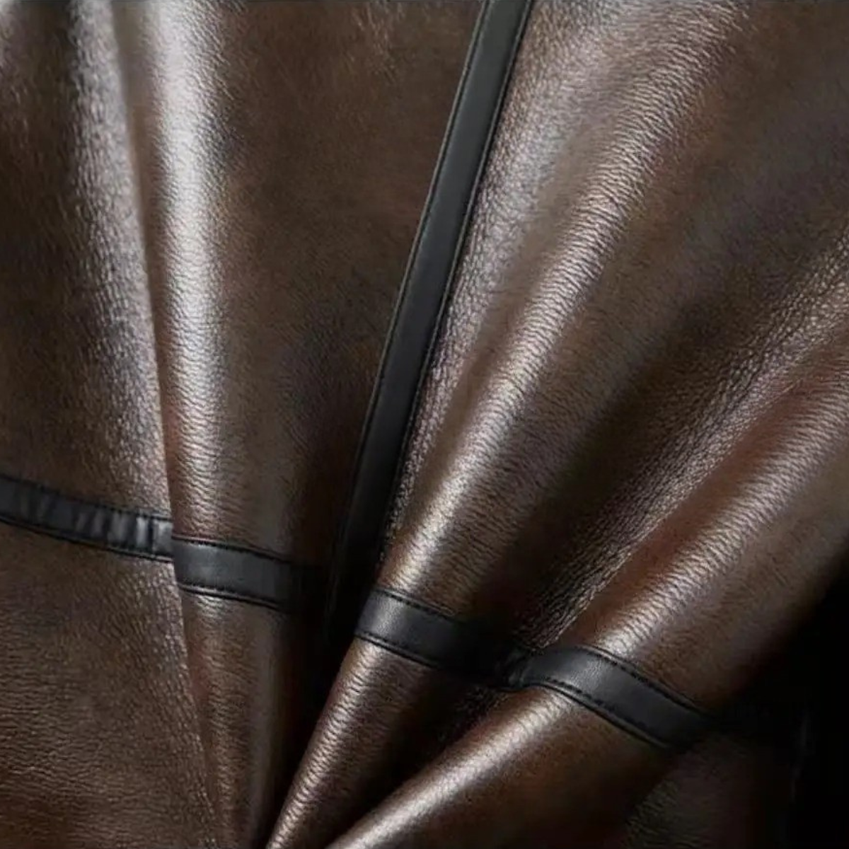 The Cala Luna Men’s Shearling Aviator Winter Jacket with Fleece Lining