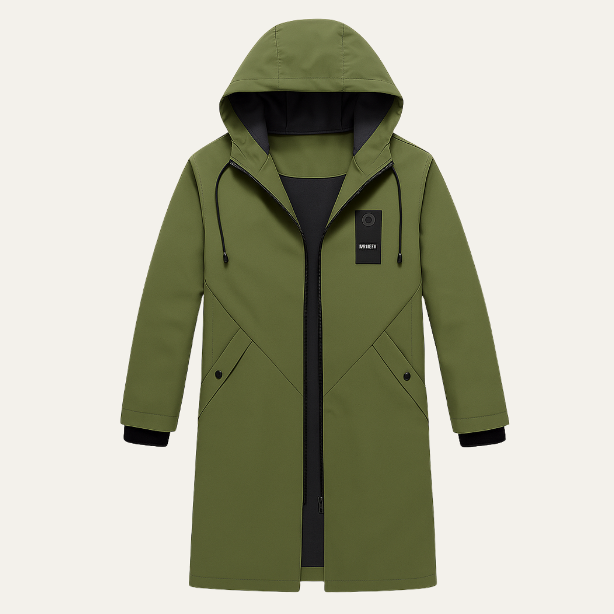 The Crestfall Waterproof Long Rain Jacket – Windproof Hooded Casual Coat