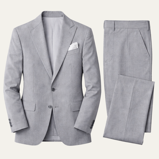 The Geneva Men’s Trendy Linen Suit Set – Blazer & Pants
