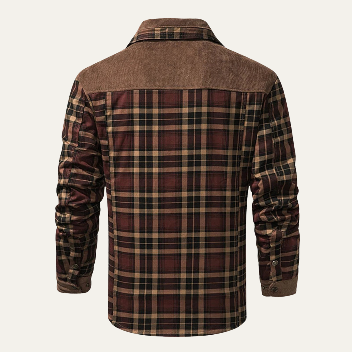 The Montefalco Men’s Casual Plaid Flannel Jacket with Multi Pocket