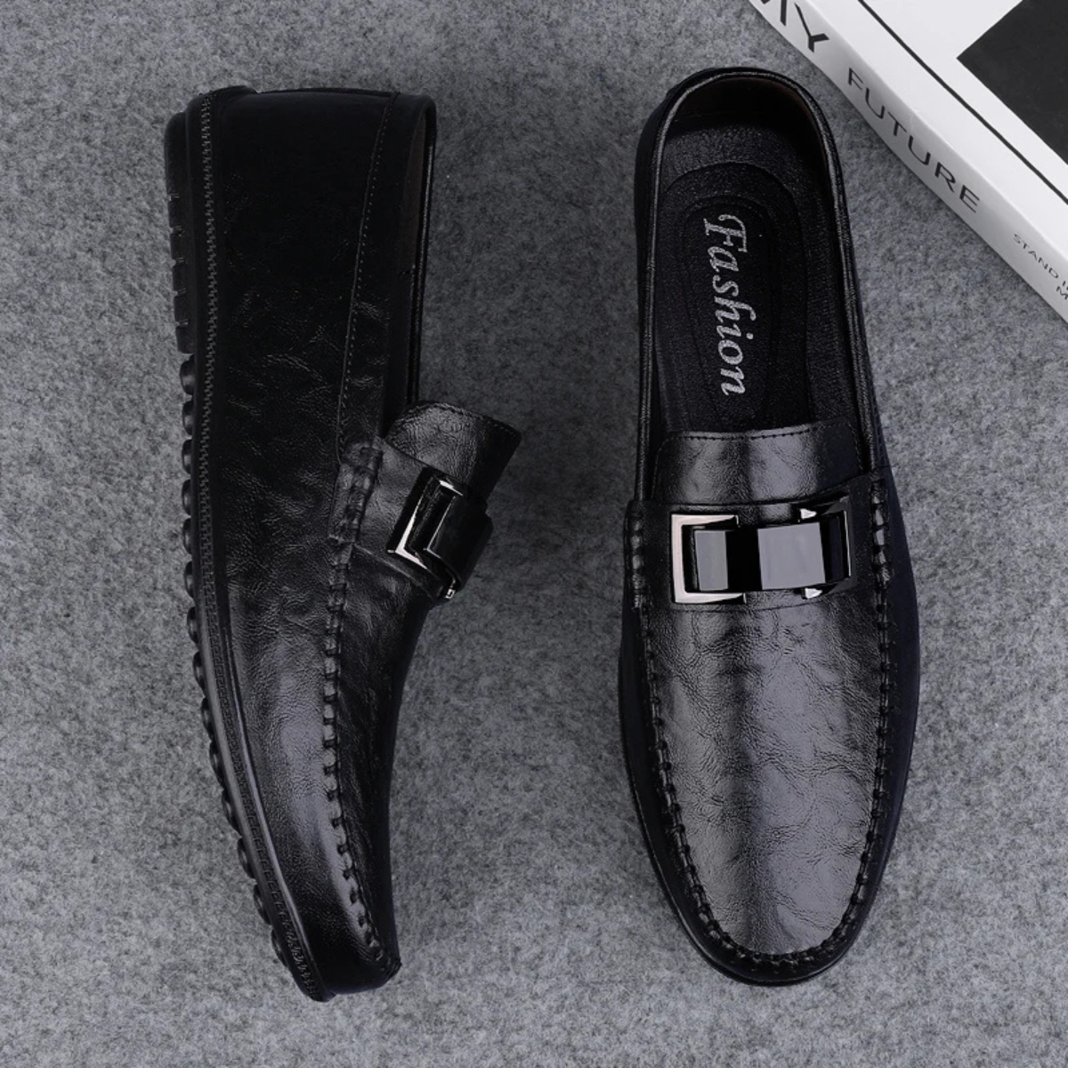The Willowbend Men's Business Faux Leather Slip On Loafers