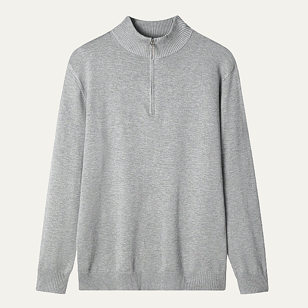 The Brookline Ridge Men's Classic Mock Neck Half Zip Cashmere Sweater