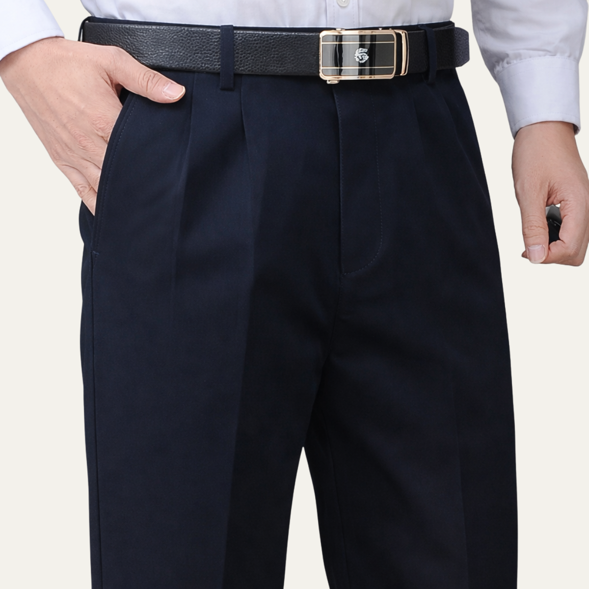 The Silverlawn Men’s 100% Cotton Double Pleated Pants