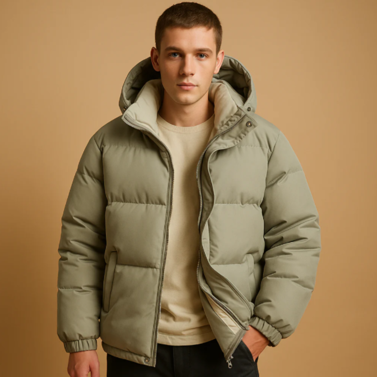 The Kingsbury Men’s Warm Quilted Puffer Hooded Winter Jacket