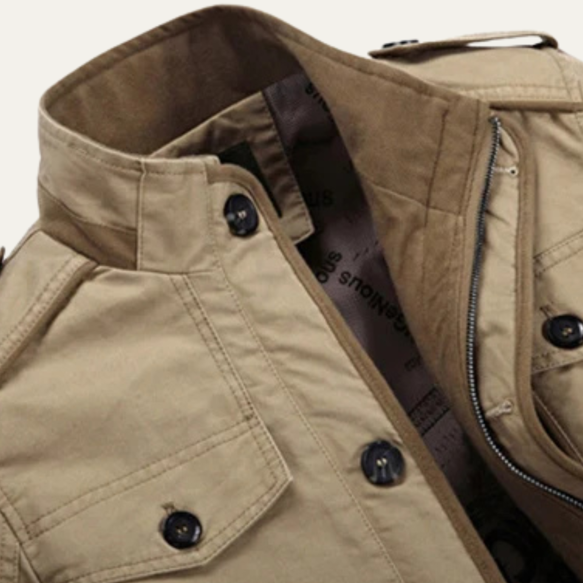 The Millbrook Mens Casual Trench Coat Long Military Jacket