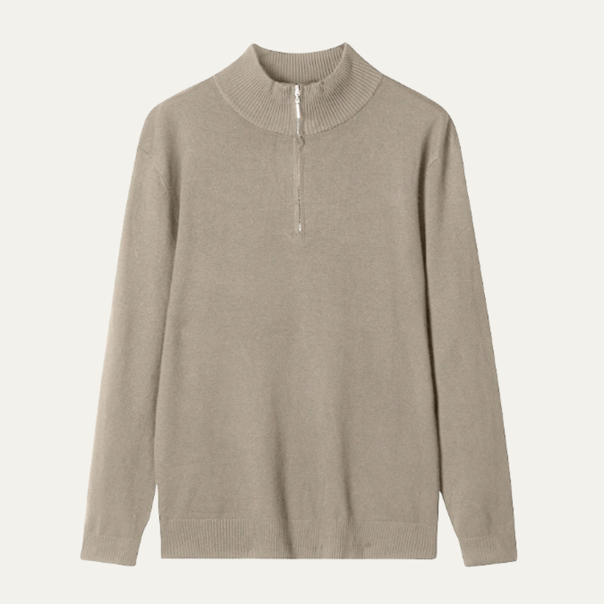 The Foxhaven Men's Cashmere Mock Neck Half Zip Knit Sweater