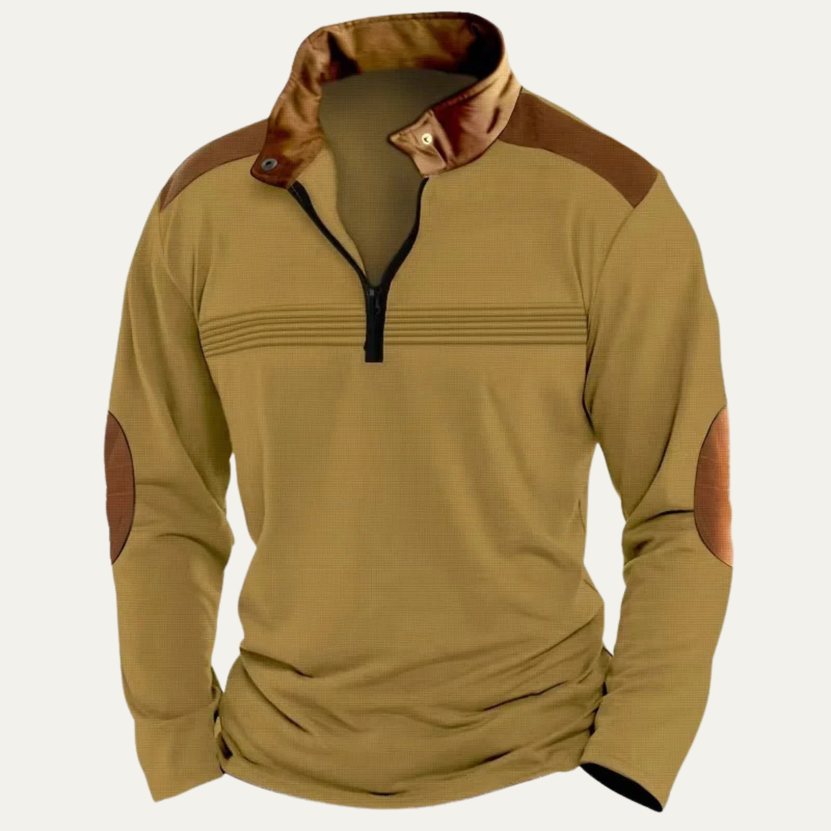 The Lille Men’s Vintage Half Zip Contrast Collar Sweater