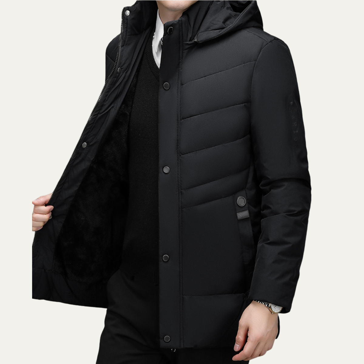 The Davenham Men’s Winter Warm Hooded Puffer Jacket