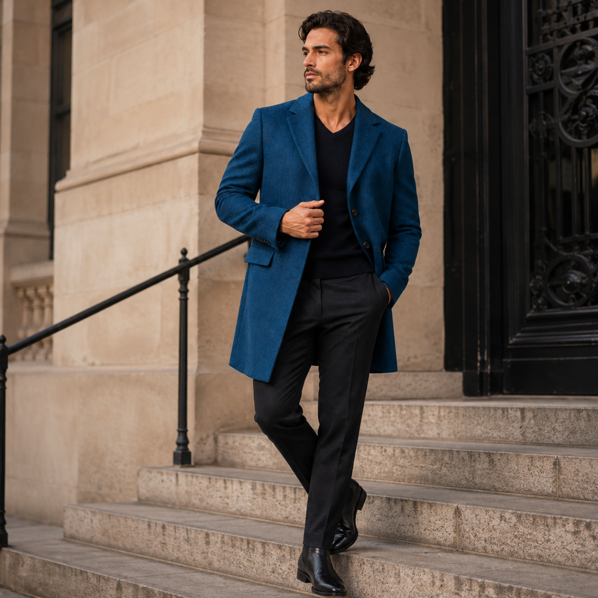 The Brianza Men’s Smart Single Breasted Overcoat