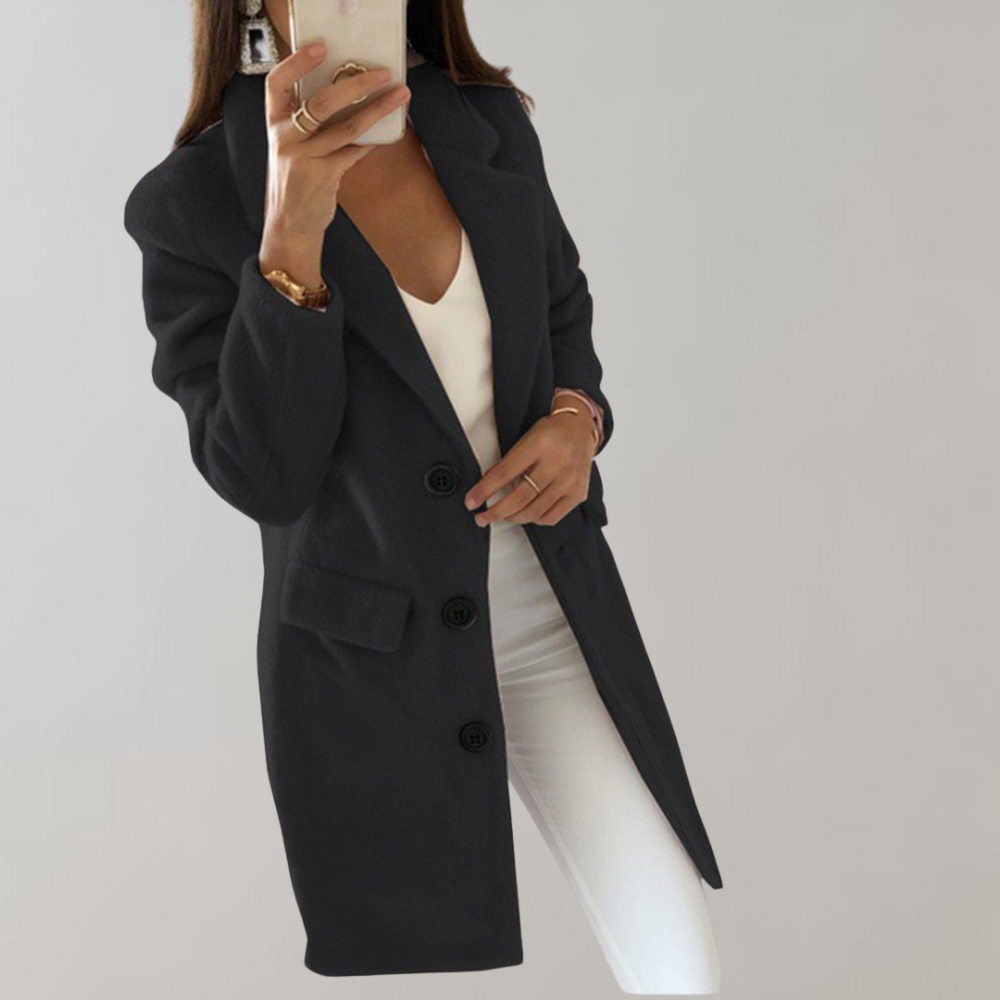 Women's Elongated Blazer with Buttons