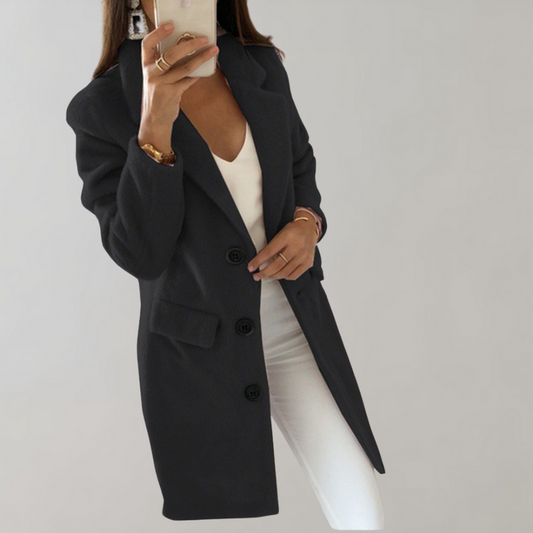 Women's Elongated Blazer with Buttons