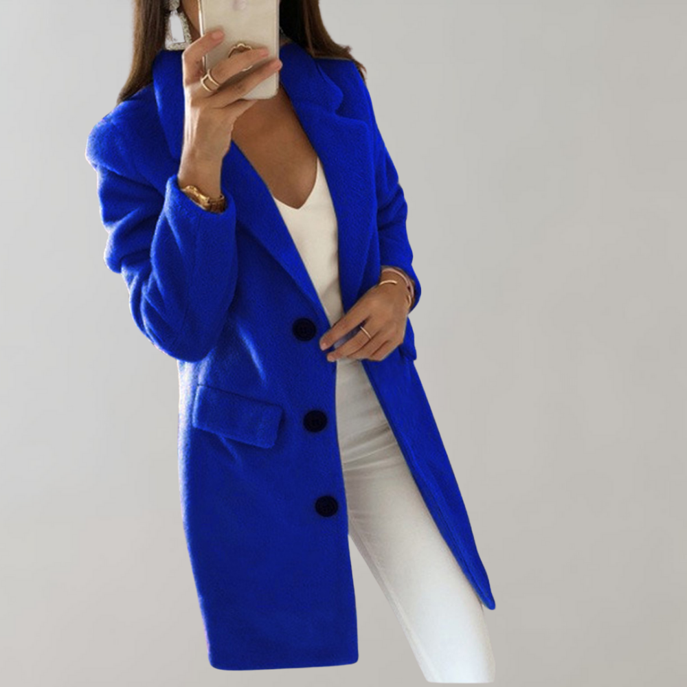Women's Elongated Blazer with Buttons