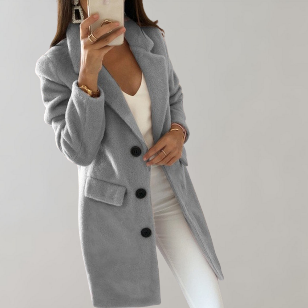 Women's Elongated Blazer with Buttons