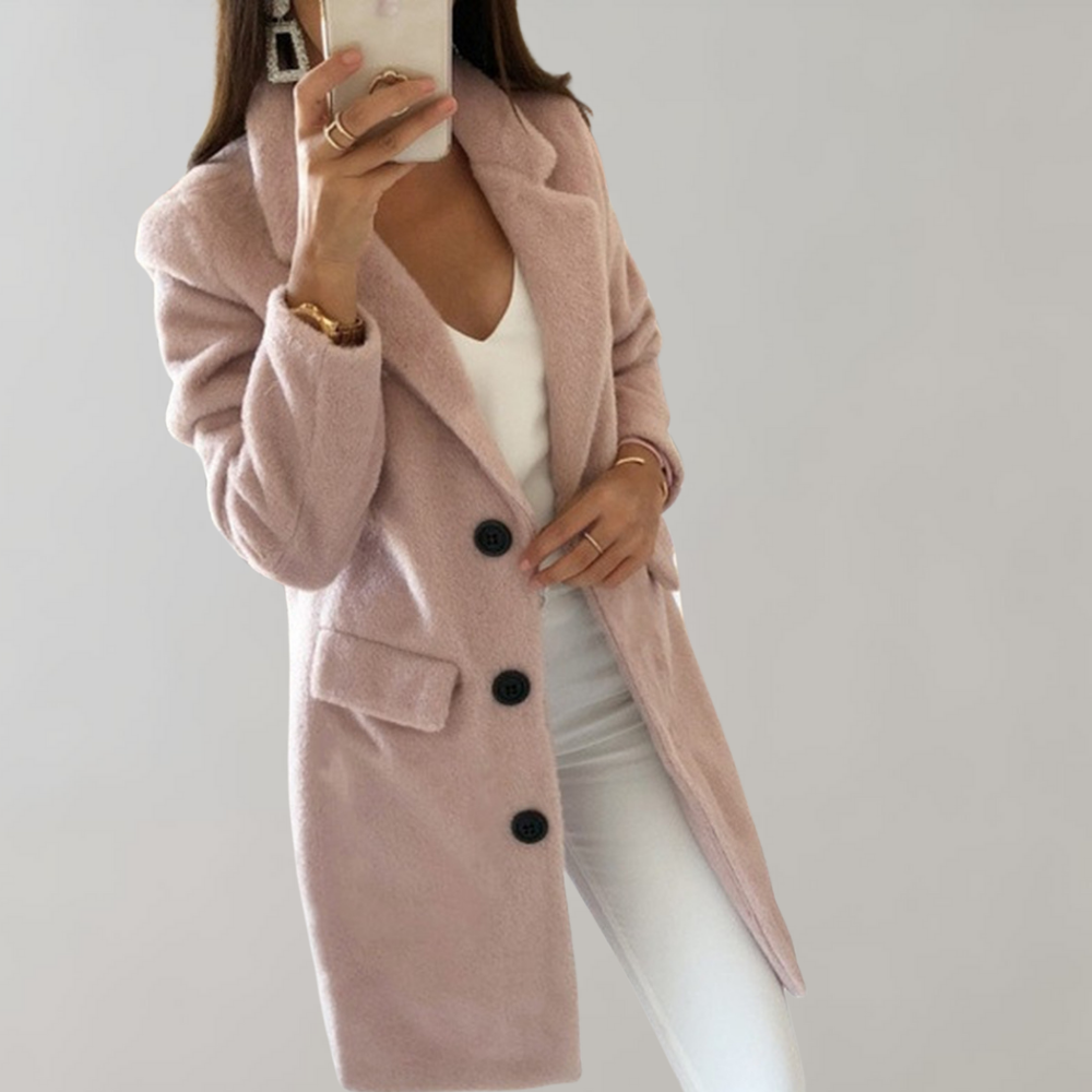 Women's Elongated Blazer with Buttons