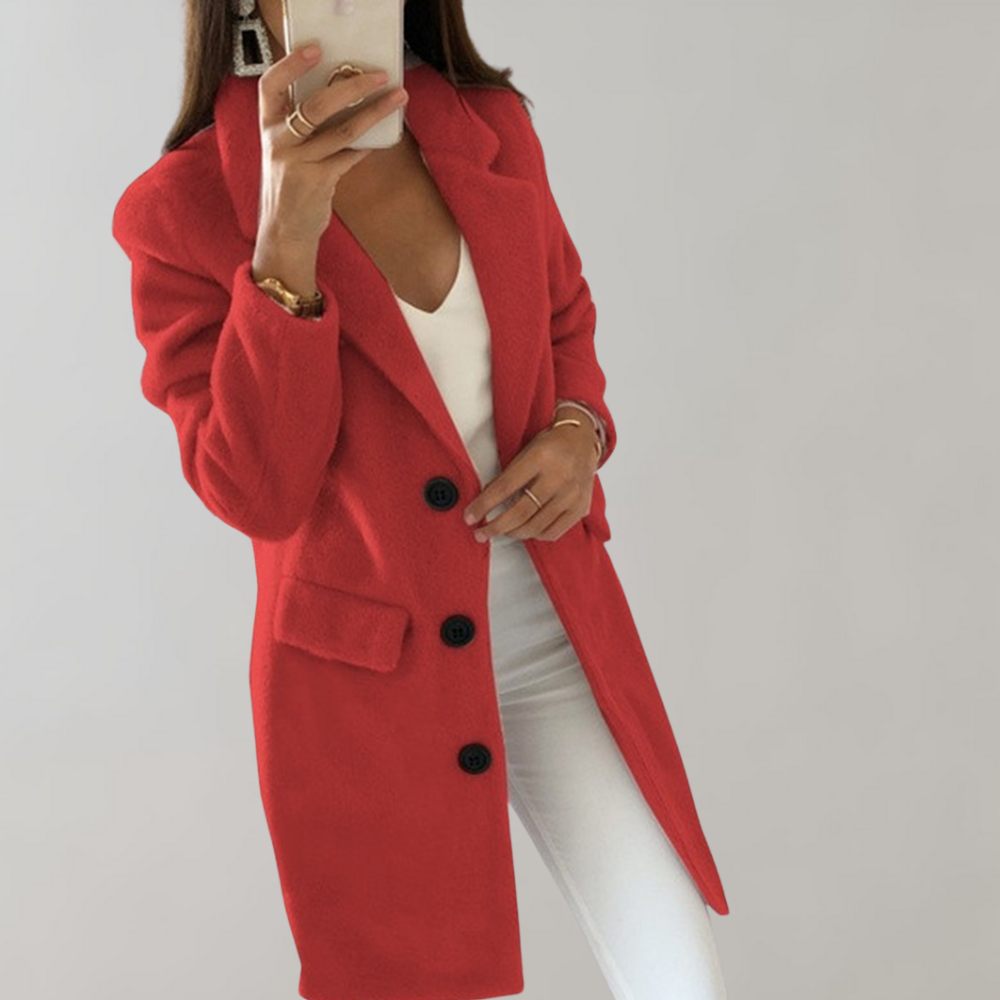 Women's Elongated Blazer with Buttons