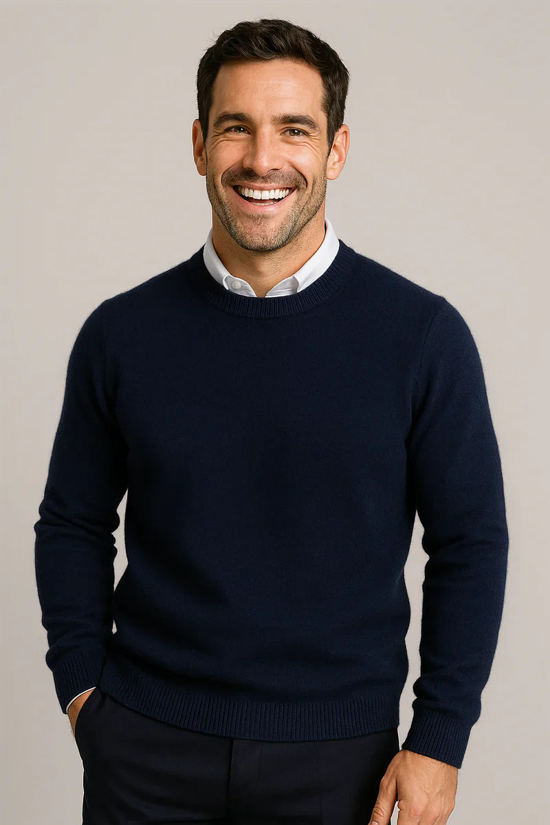 The Capri Men's Classic Crew Neck Knit Sweater