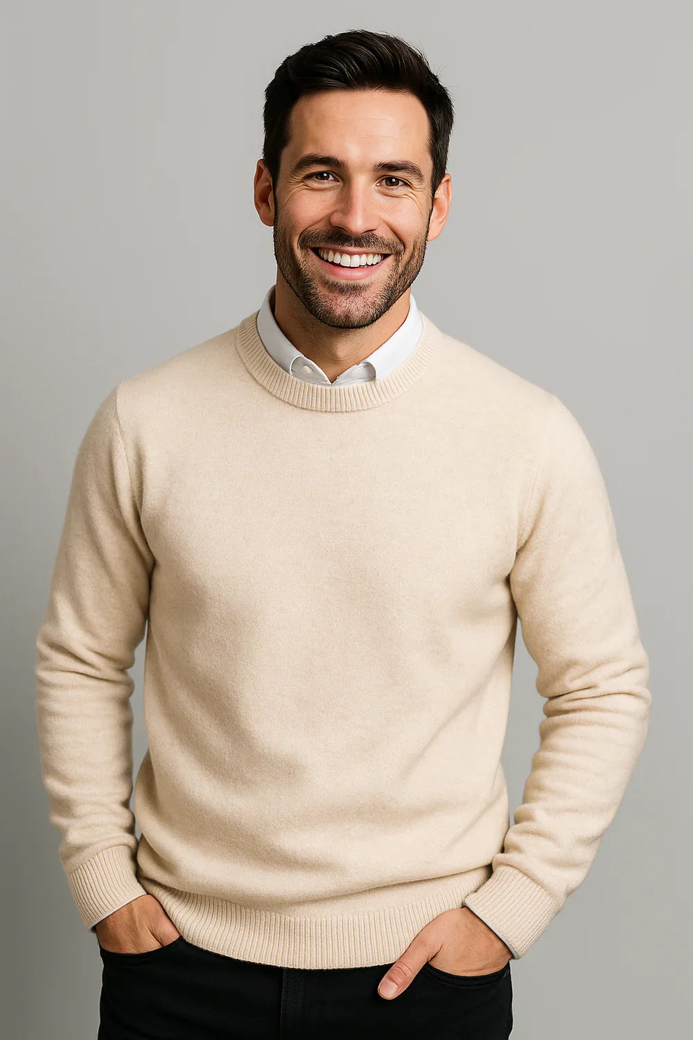 The Capri Men's Classic Crew Neck Knit Sweater