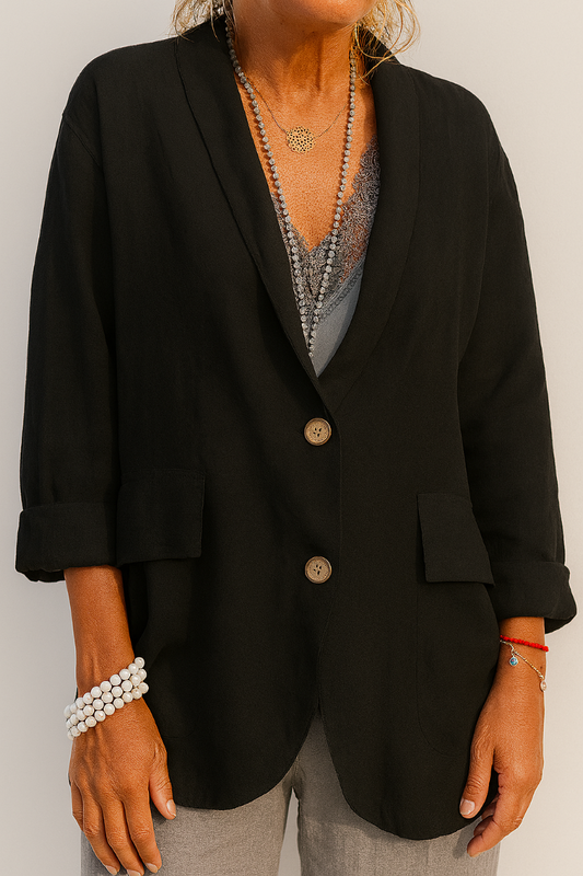 Women's Linen Blazer for Warm Weather
