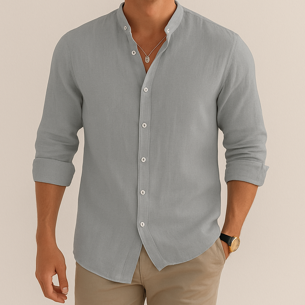 Summer Casual Linen Men Shirt Relaxed Fit