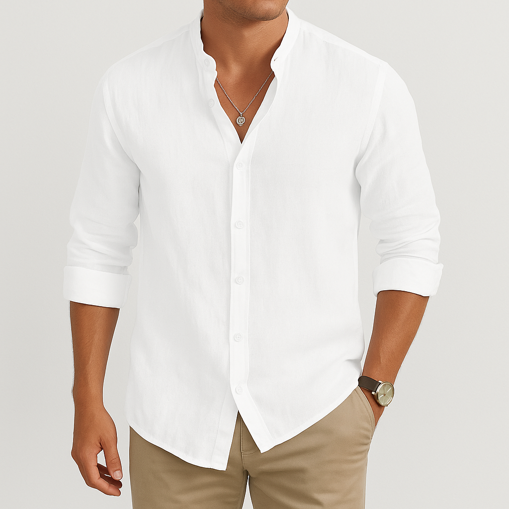 Summer Casual Linen Men Shirt Relaxed Fit