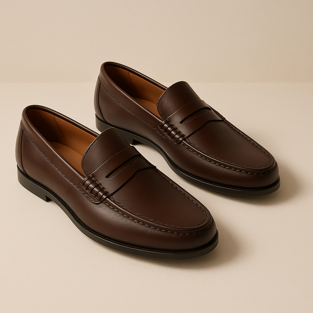 The Penrose Slip on Leather Loafers for Men