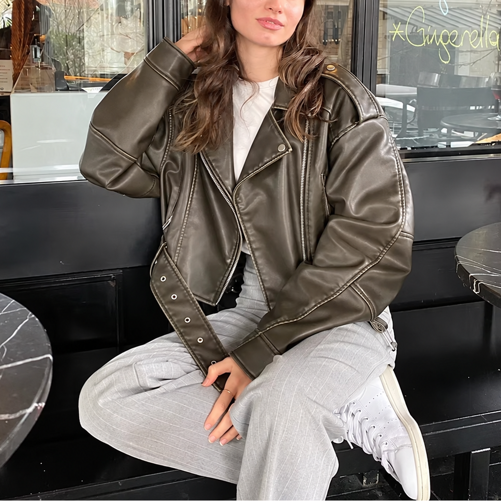 Women's Black Cropped Vintage Jacket