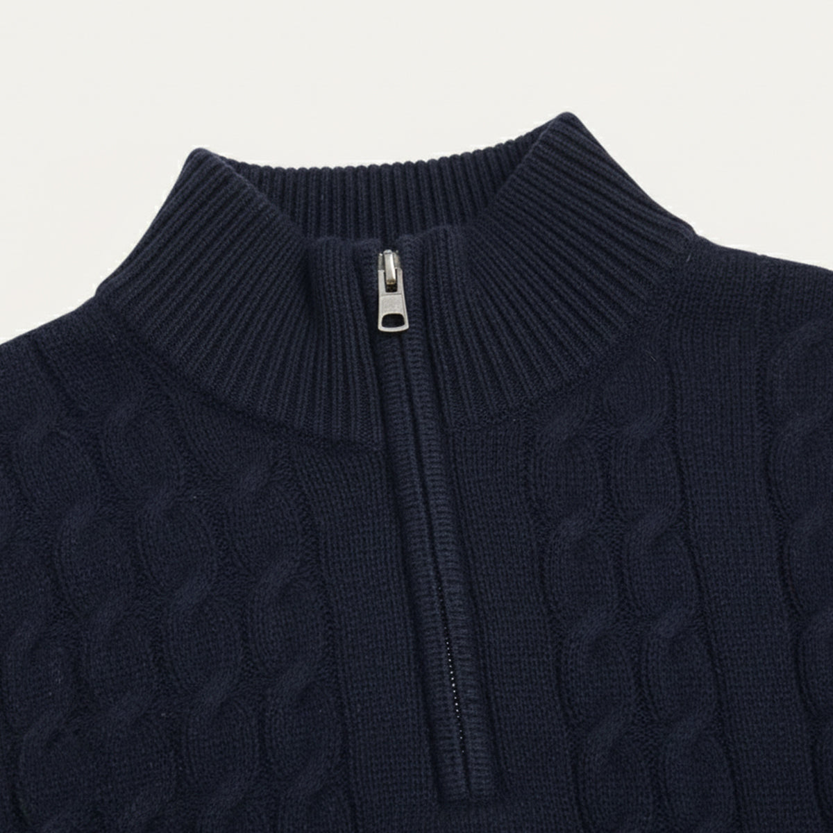The St. Moritz Cable Knit Zipper Sweater for Men - Old Money Style